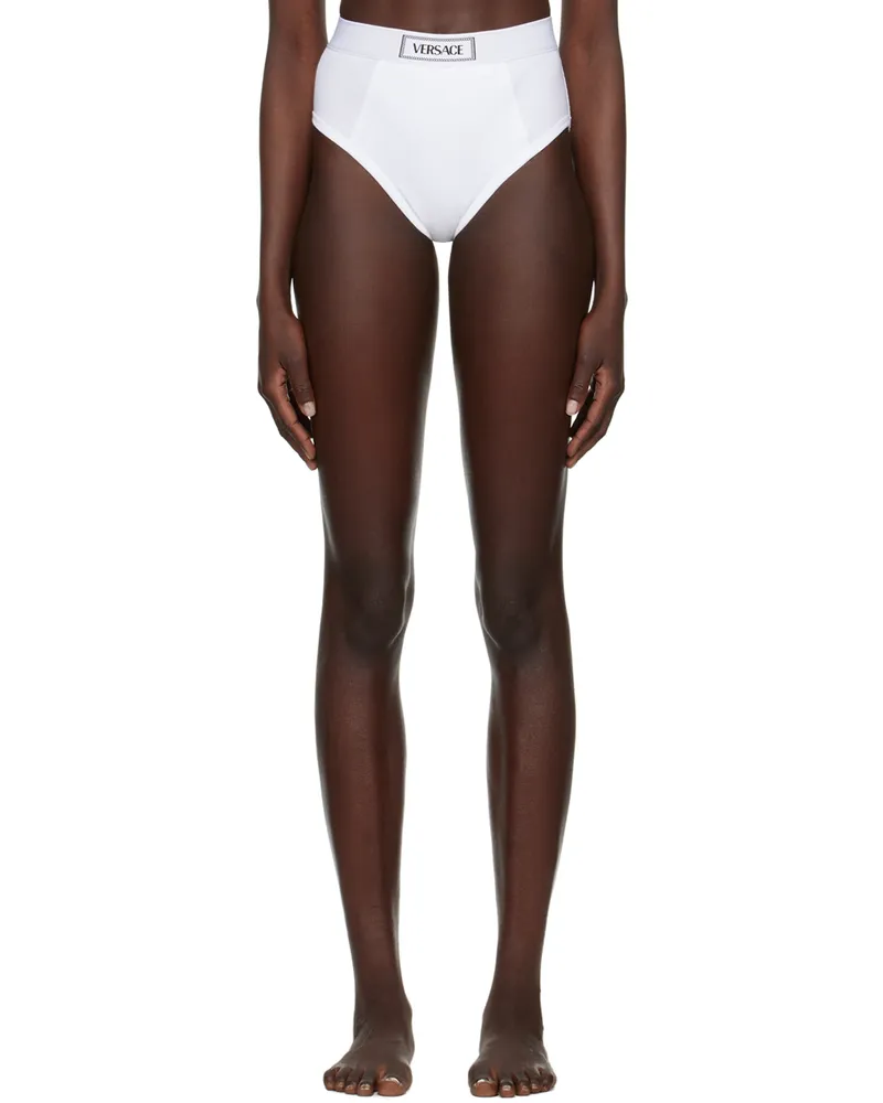 Versace White 90s Vintage Briefs 1w010-white