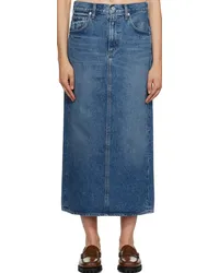 Citizens of humanity Blue Peri Denim Midi Skirt Daru