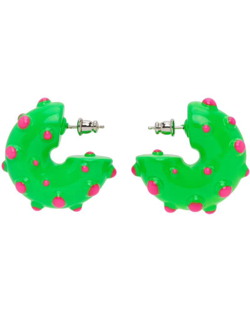 SafSafu Green Neon Rave Earrings Green