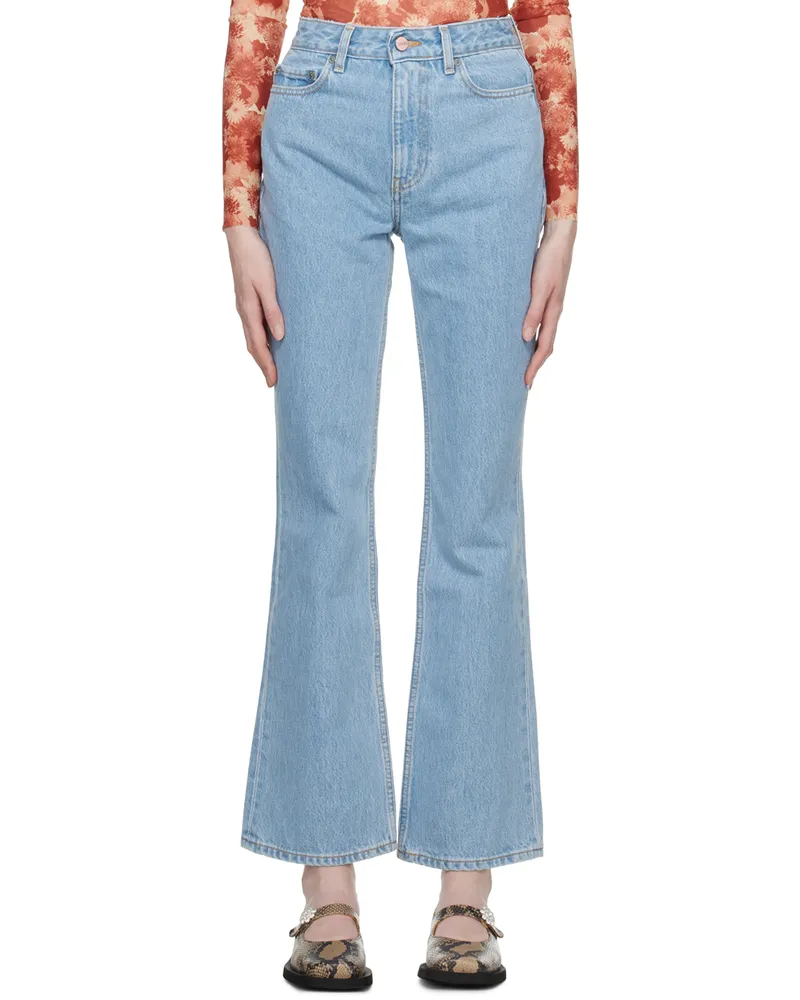 Ganni Blue Faded Jeans 564