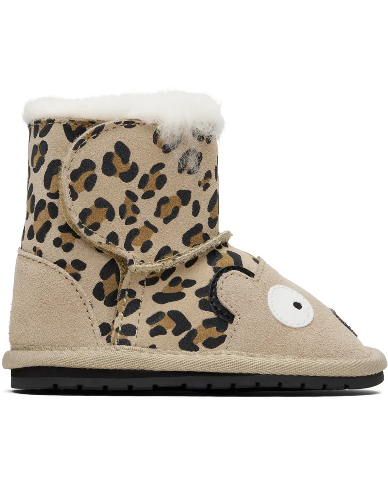 EMU Baby Tan Cheetah Walker Boots Sand