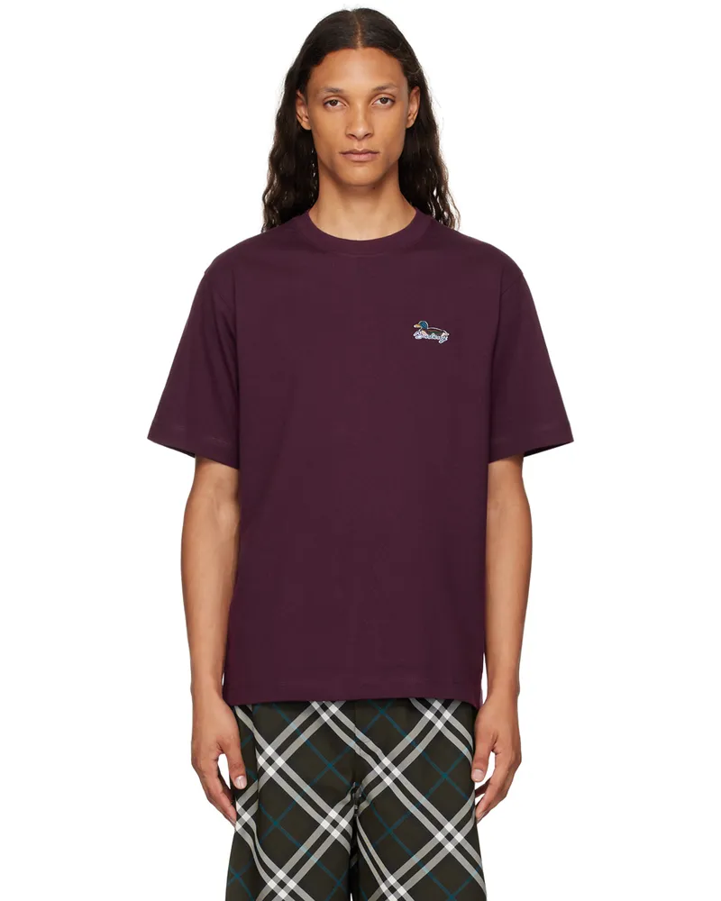Burberry Purple Cotton T-Shirt Pansy
