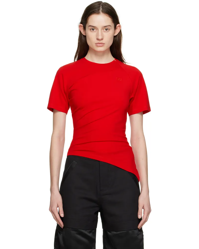 Spencer Badu Red Fitted T-Shirt Red