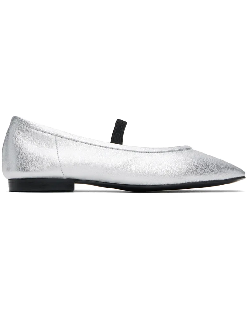 RECTO Silver Katharina Ballerina Flats Silver