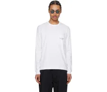 White Patch Pocket Long Sleeve T-Shirt