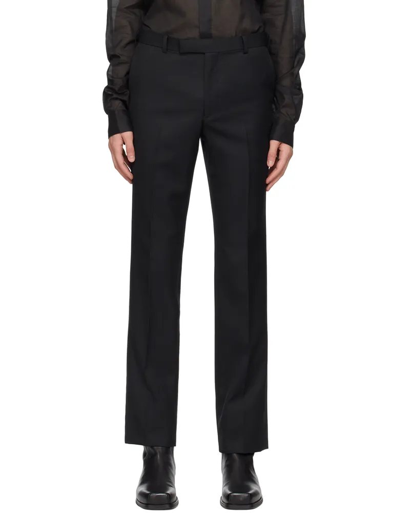 Johnlawrencesullivan Black Straight Trousers Black