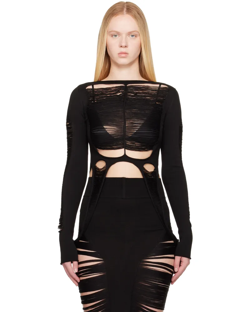 Rick Owens Black Hollywood Anja LS T-shirt 09