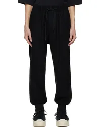 Y-3 Black Drawstring Sweatpants Black