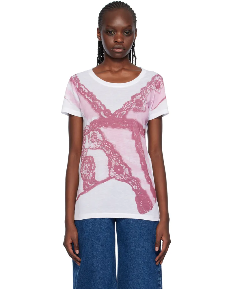 VAILLANT White Graphic T-Shirt Blanc