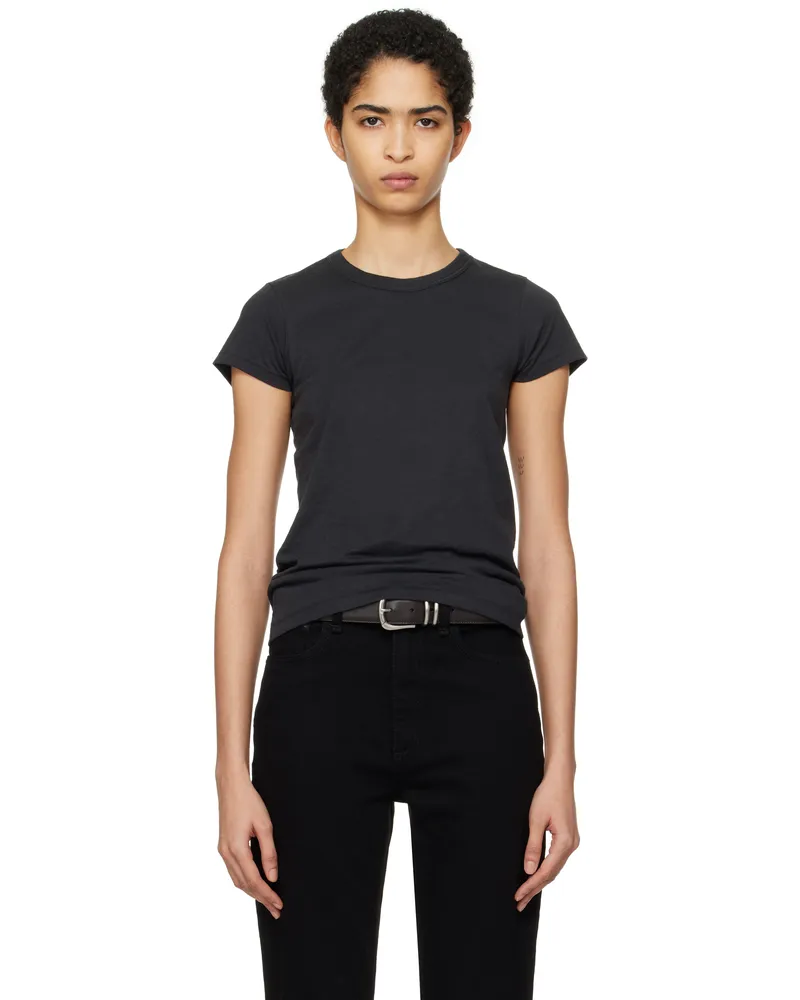 Rag & Bone Black 'The Slub' T-shirt Blk