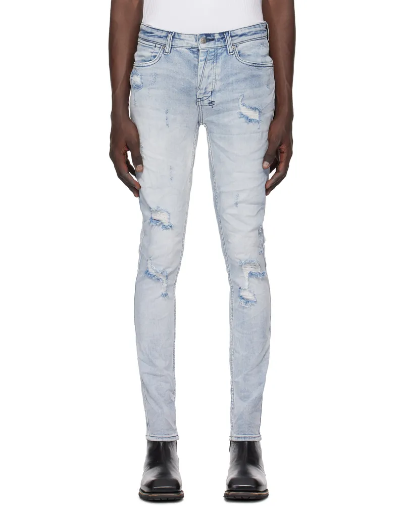 ksubi Blue Van Winkle Trashed Dreams Jeans Denim