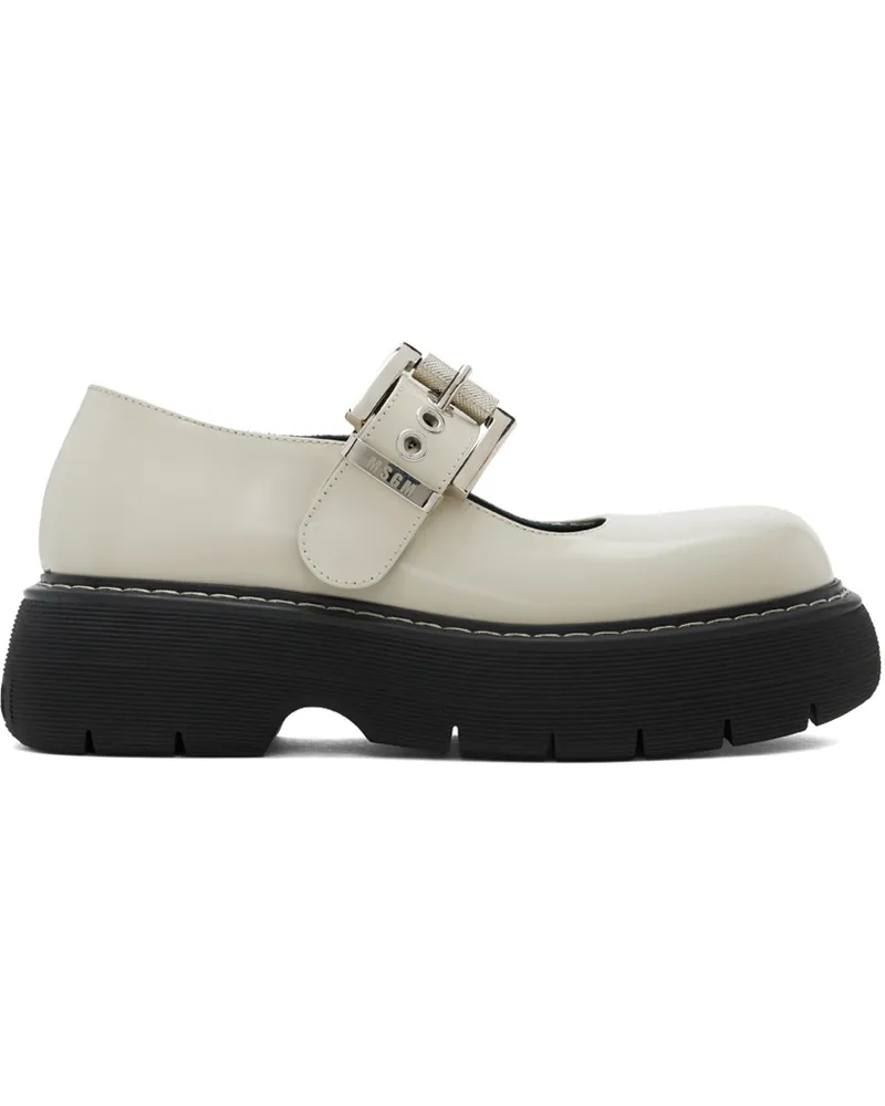 MSGM Off-White Chunky Mary-Jane Loafers 02