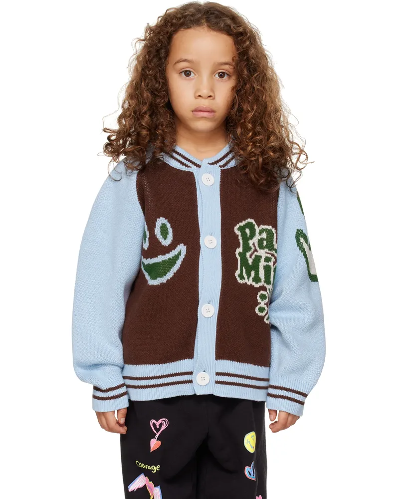 Perks and Mini SSENSE Exclusive Kids Blue & Brown Cardigan Multi