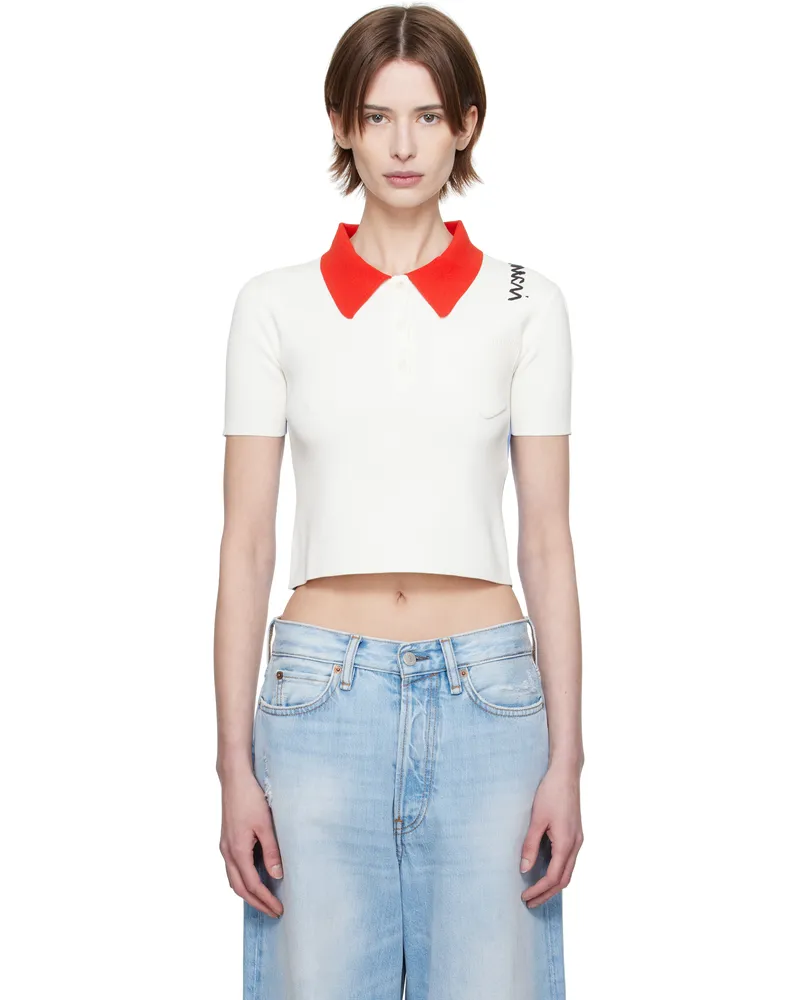 Marni White & Blue Technical Viscose Polo Blw01