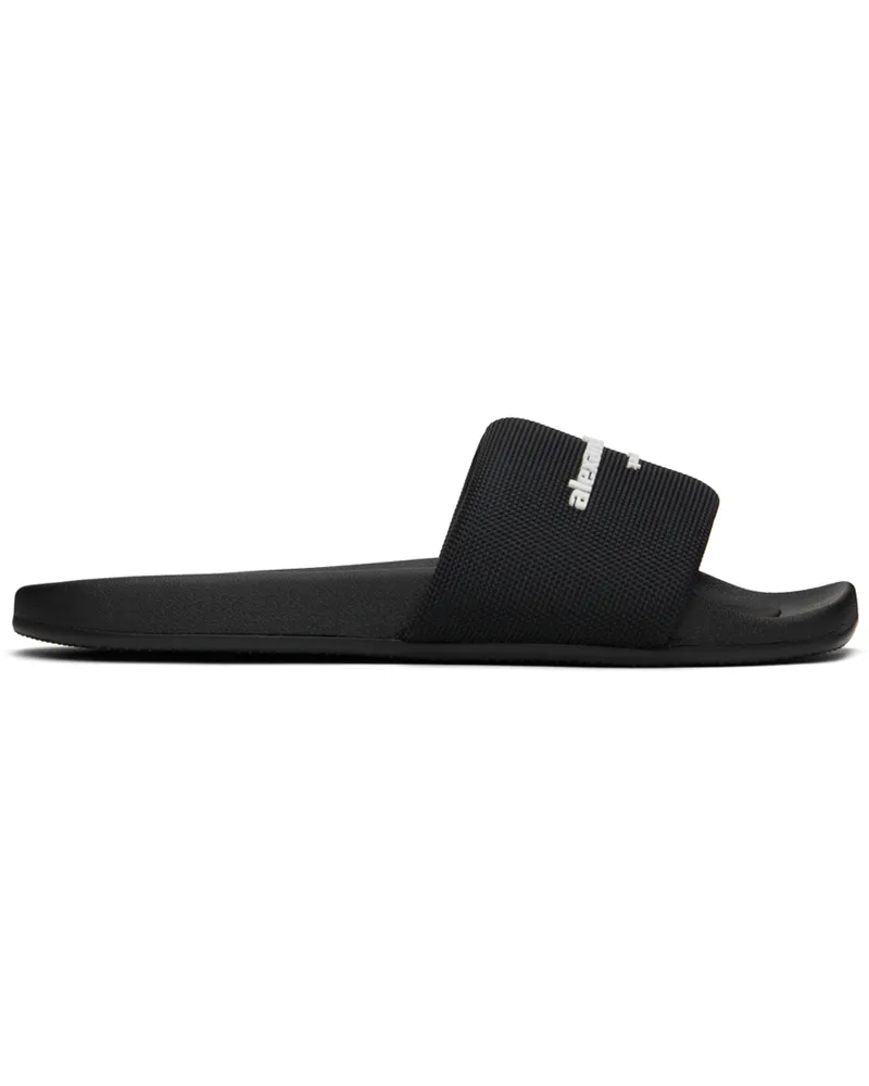 Alexander Wang Black AW Pool Slides Black