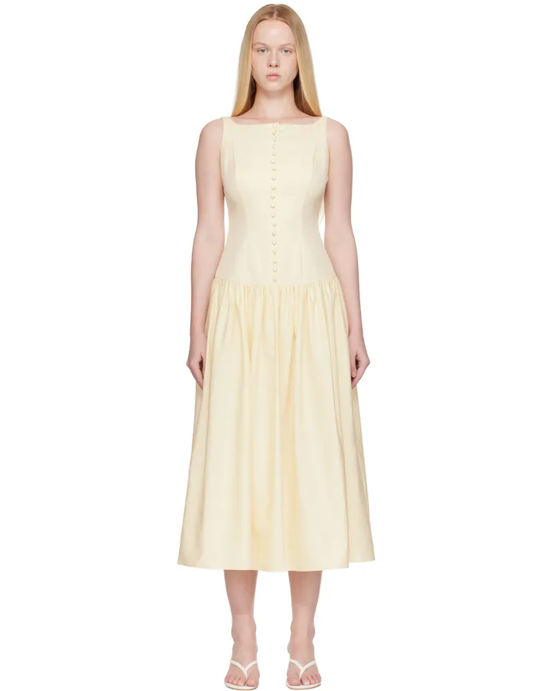 Mirror Palais Yellow Kissing Booth Midi Dress Butter