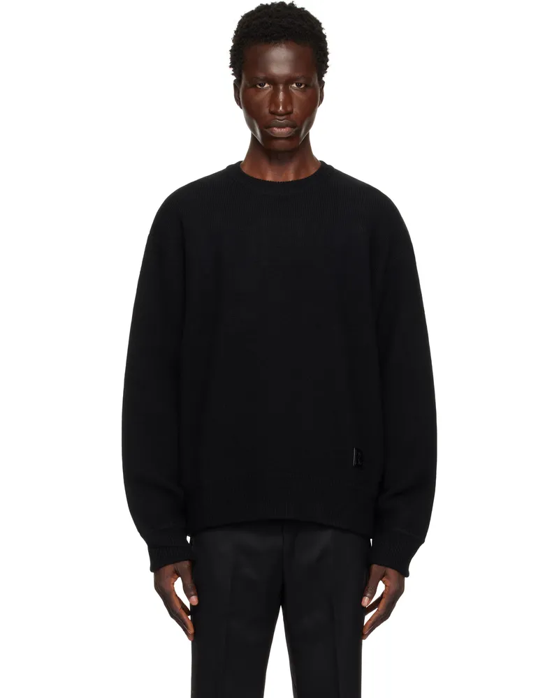 Wooyoungmi Black Round Neck Sweater 507b