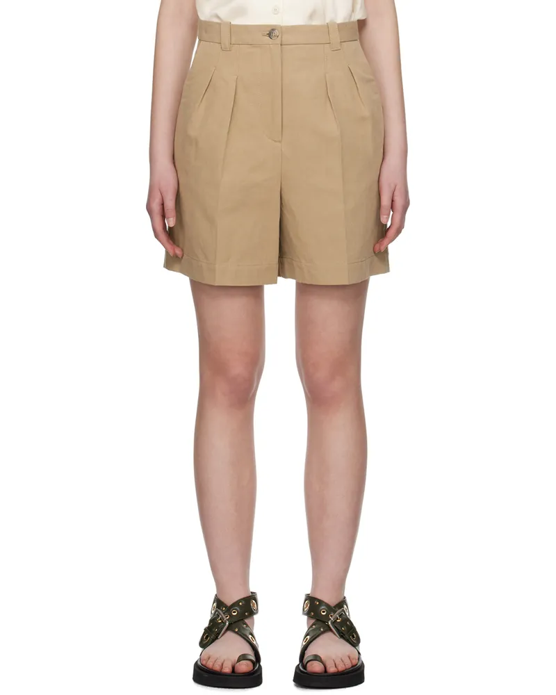 A.P.C. Beige Nola Shorts Baa