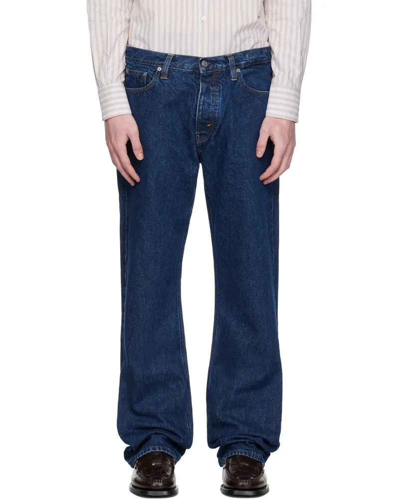Hope Navy Relaxed Bootcut Jeans Dk