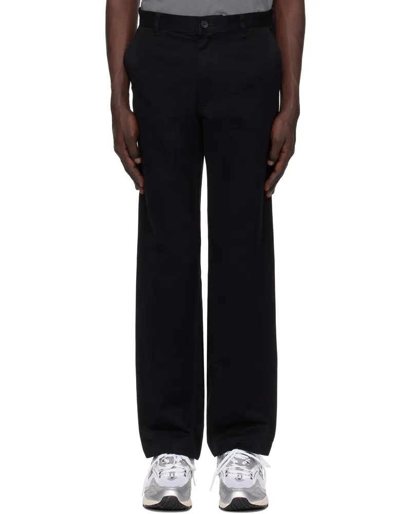 Reigning Champ Black Cotton Chino Ivy Trousers 001