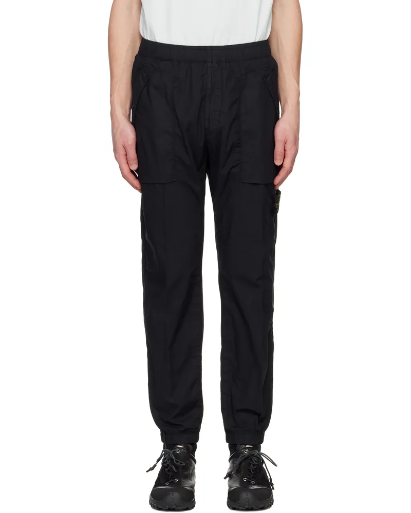 Stone Island Navy Stretch Cotton Tela Paracadute Sweatpants V0020