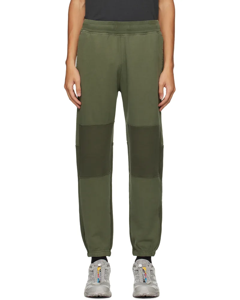 Stone Island Khaki Brushed Organic Cotton Fleece Sweatpants V0059