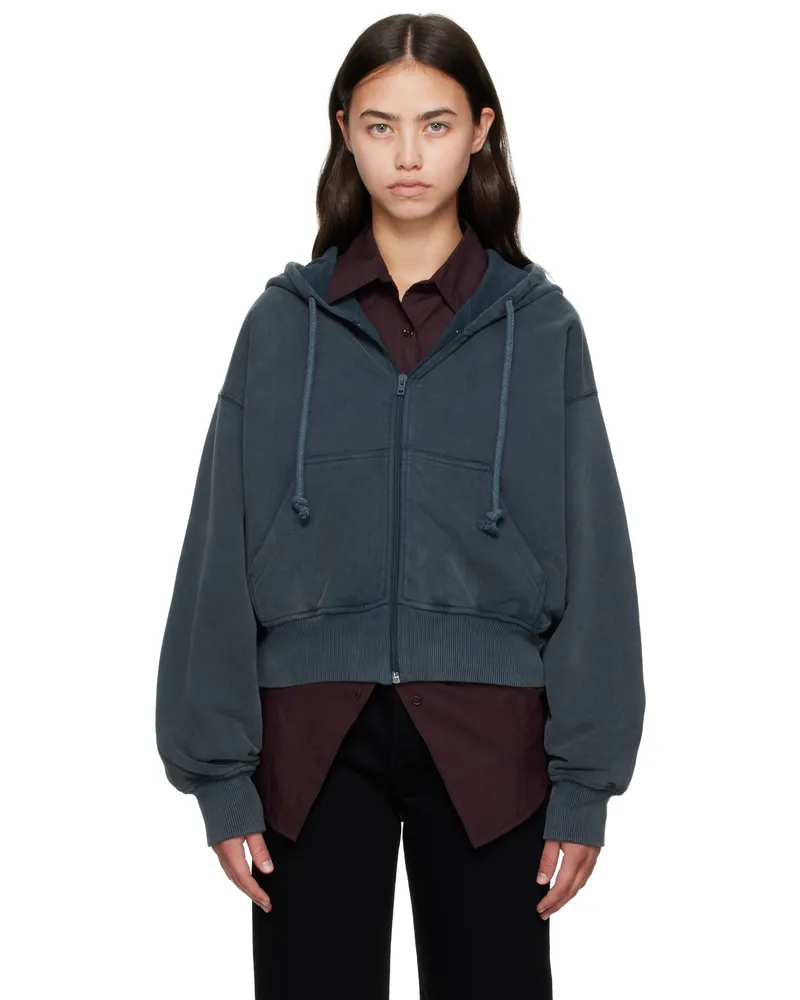 Acne Studios Blue Zipper Hoodie 885