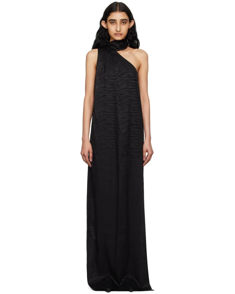 Stella McCartney Black Tiger Print Maxi Dress 1000
