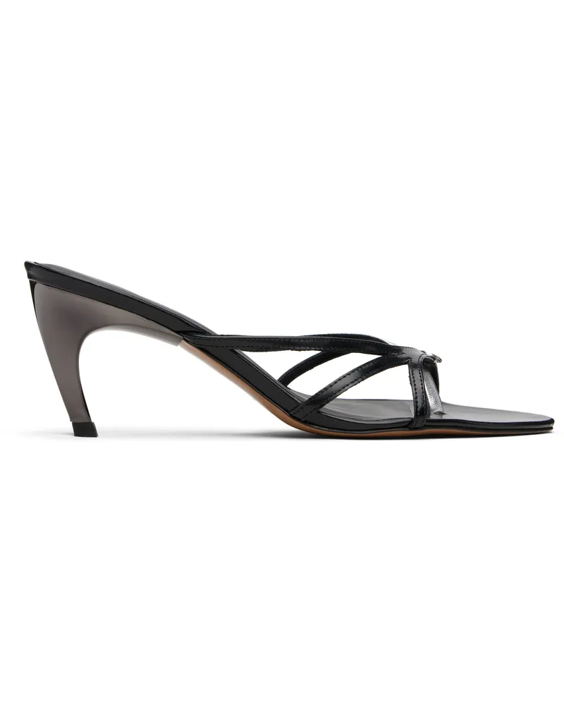 COPERNI Black & Silver Low Strap Heeled Sandals Black