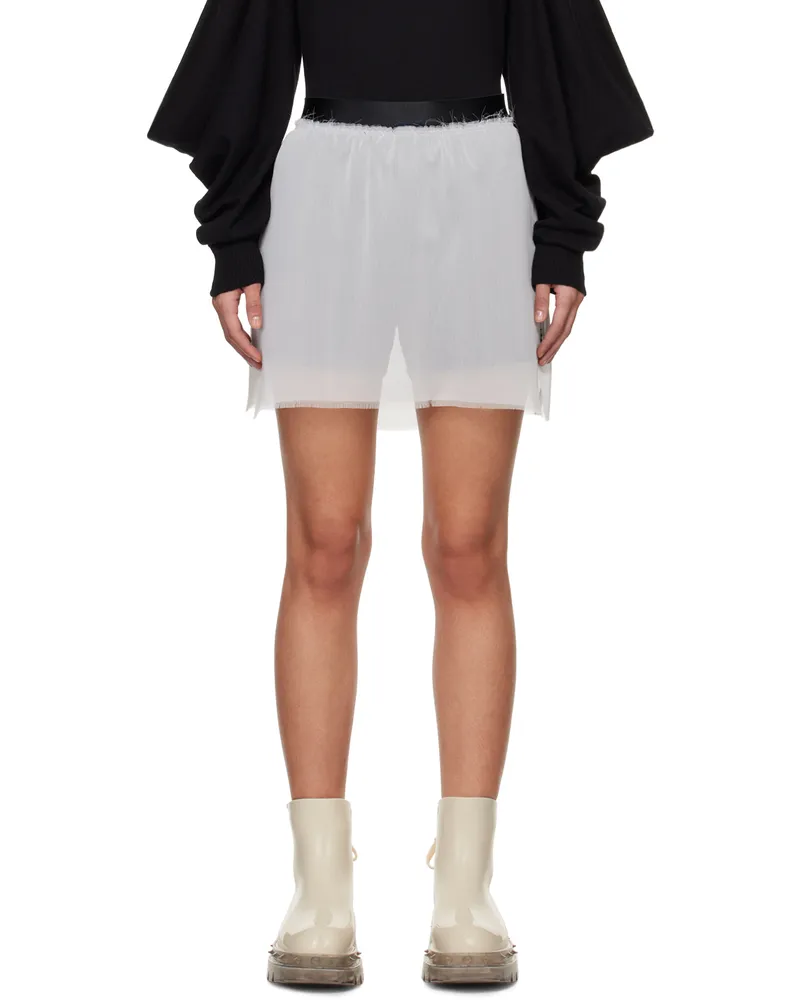 Undercover White Layered Shorts White