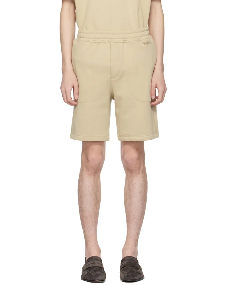 Ermenegildo Zegna Beige Drawstring Shorts 262