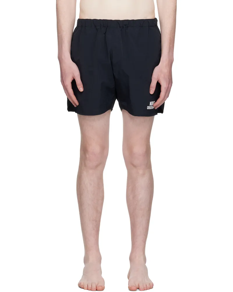 Neighborhood Black Recycled Nylon Swim Shorts Black