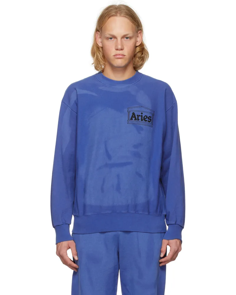 Aries Blue Temple Sweatshirt Blue