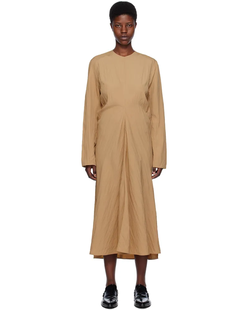 Studio Nicholson Tan Welles Midi Dress Sand