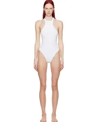 ATTICO White Hook-Eye Swimsuit White