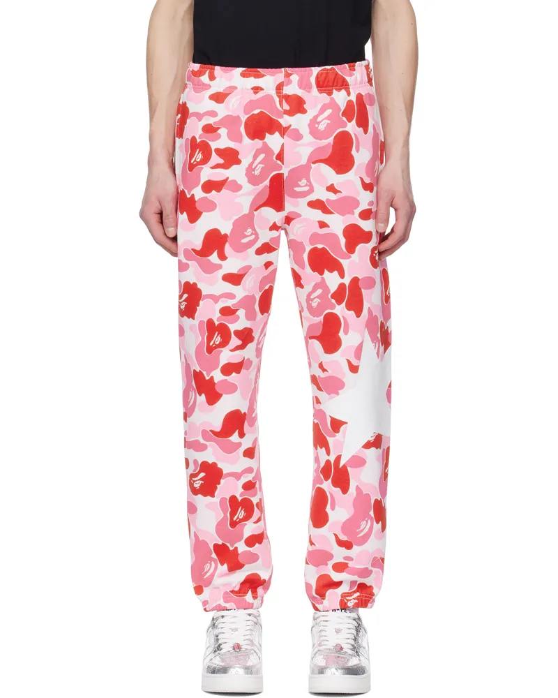 BAPE Pink ABC Camo Sweatpants Pink