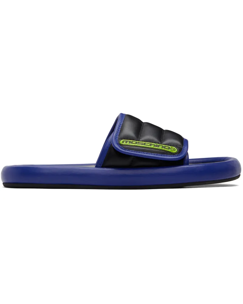 Moschino Black & Blue Logo Slides 00a