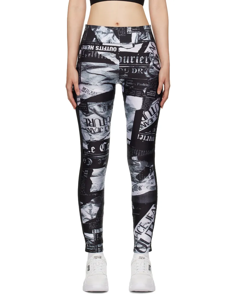Versace Jeans Black Print Leggings E899