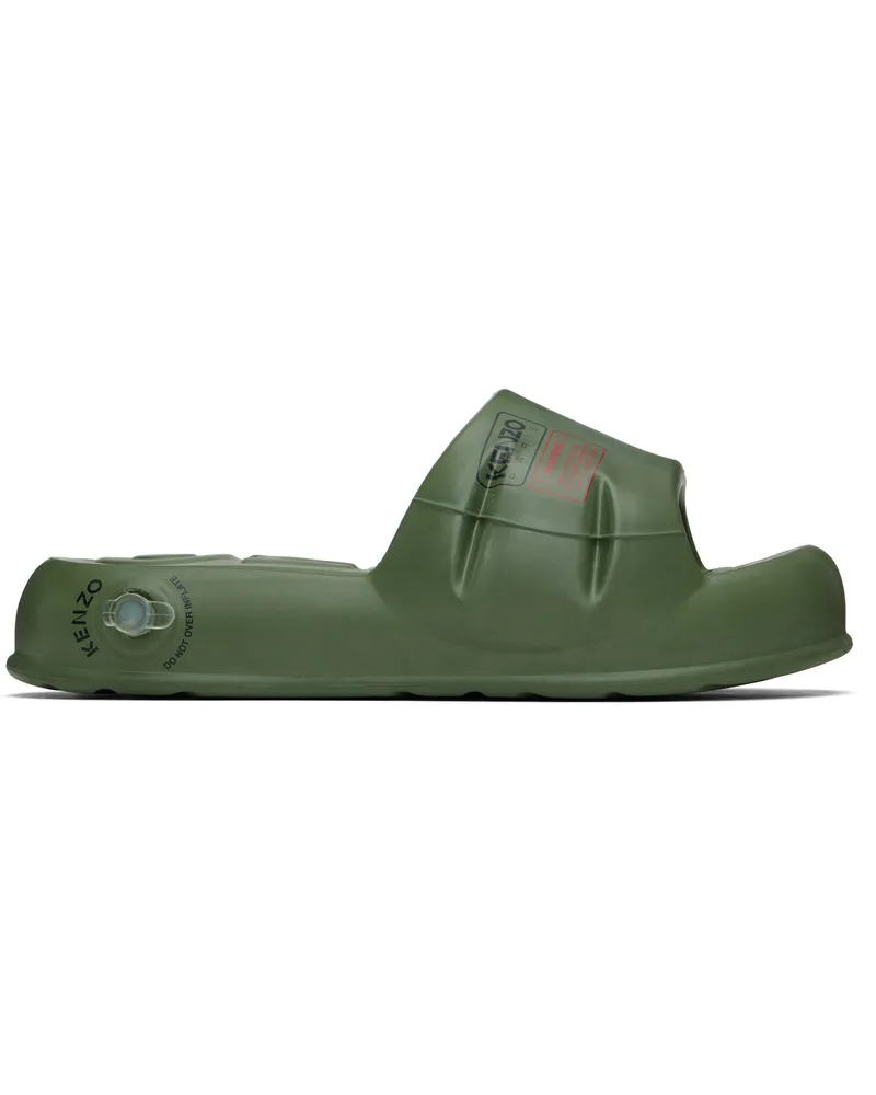 Kenzo Khaki Kenzo Paris 'KENZO-Splash' Pool Slides Khaki