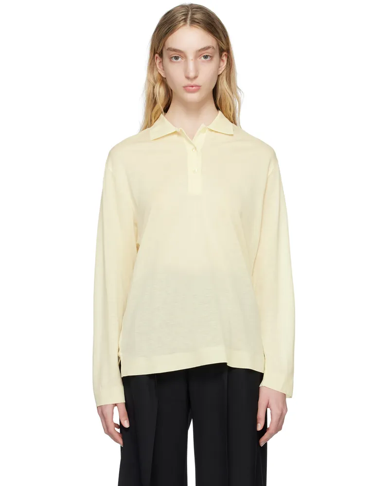 Filippa K Yellow Spread Collar Polo 7815