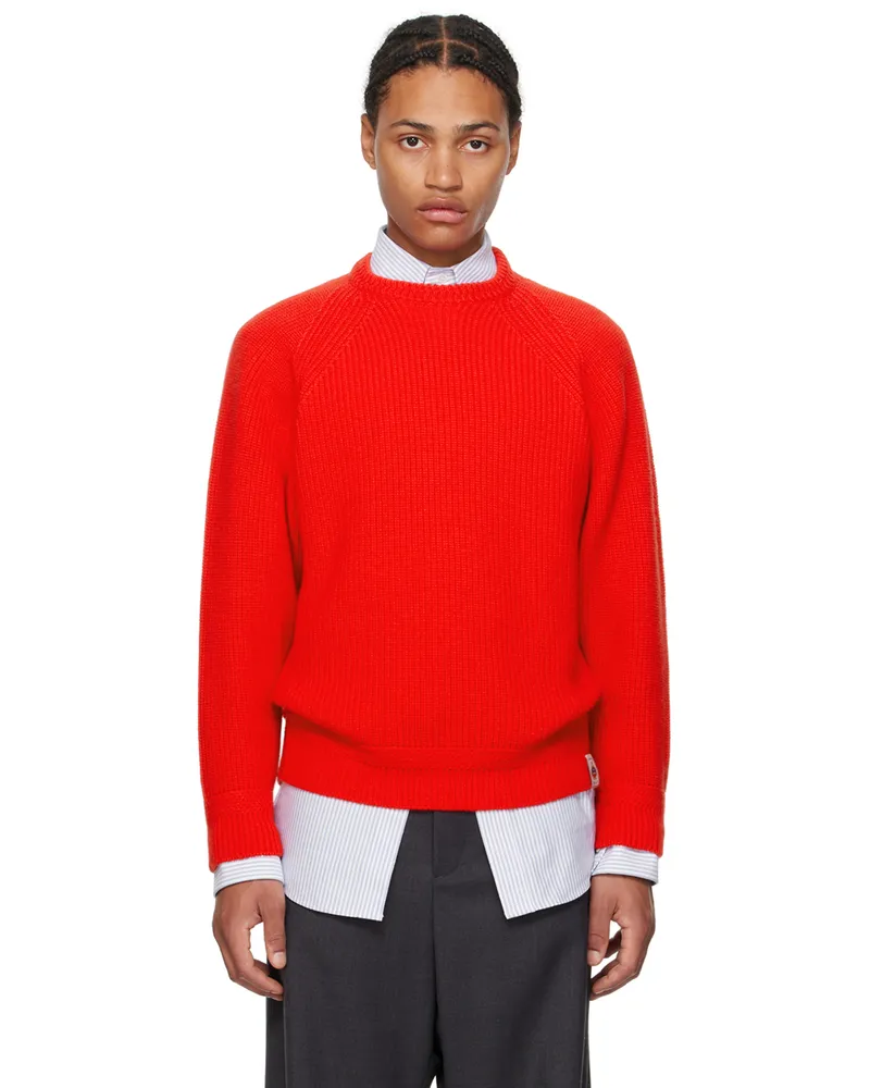 Bally Red Merino Wool Sweater Candy