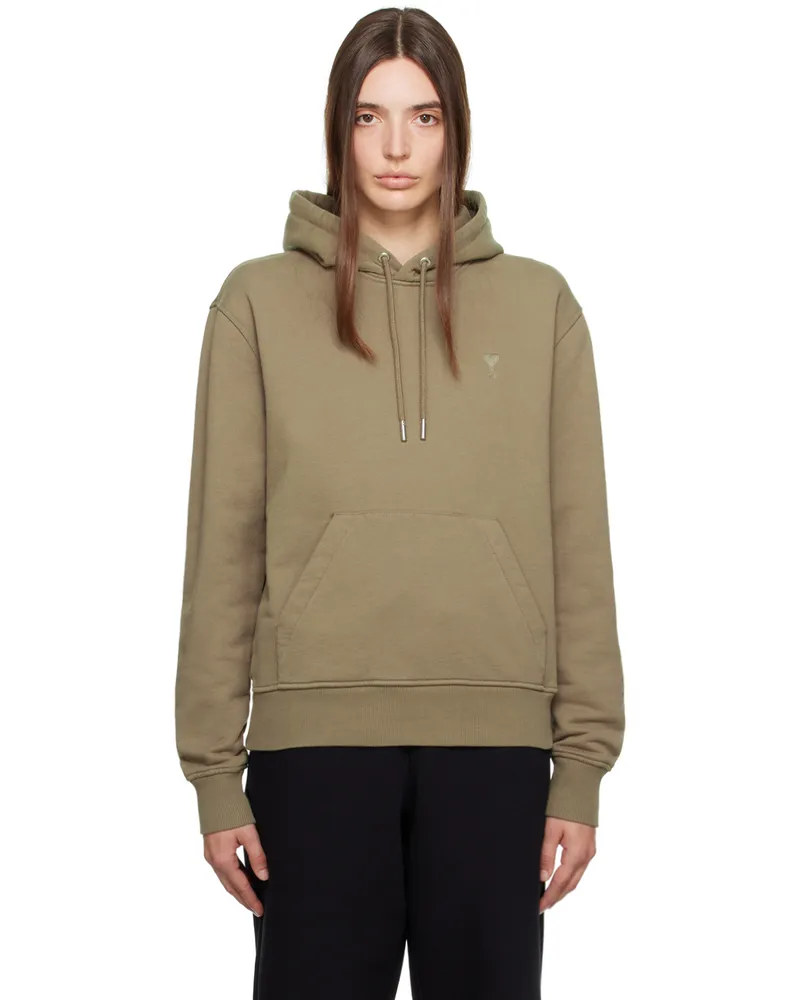 AMI Paris Taupe Ami de Cœur Hoodie 281