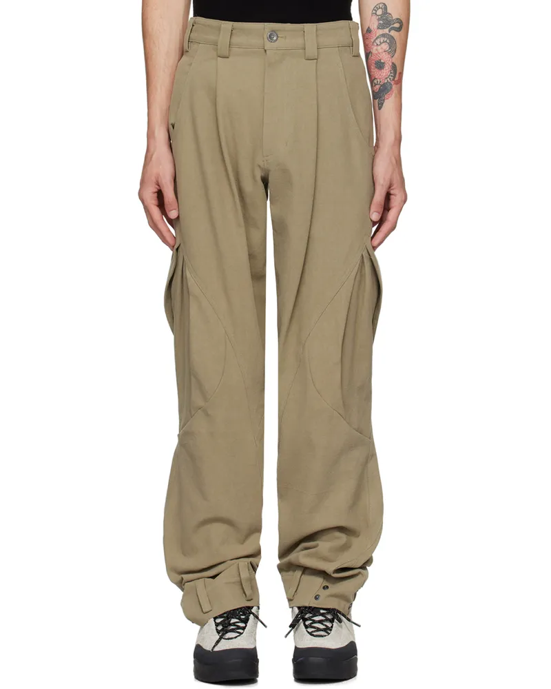 Hyein Seo Beige Cotton Cargo Pants Beige