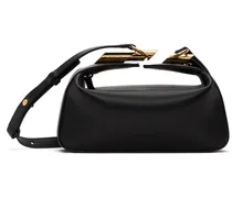 Black Haute Sequence Leather Clutch Bag
