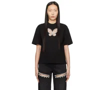 SSENSE Exclusive Black Crystal Butterfly T-Shirt