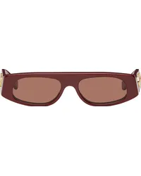 Gucci Burgundy Geometric Sunglasses Burgundy-brgndy-brwn