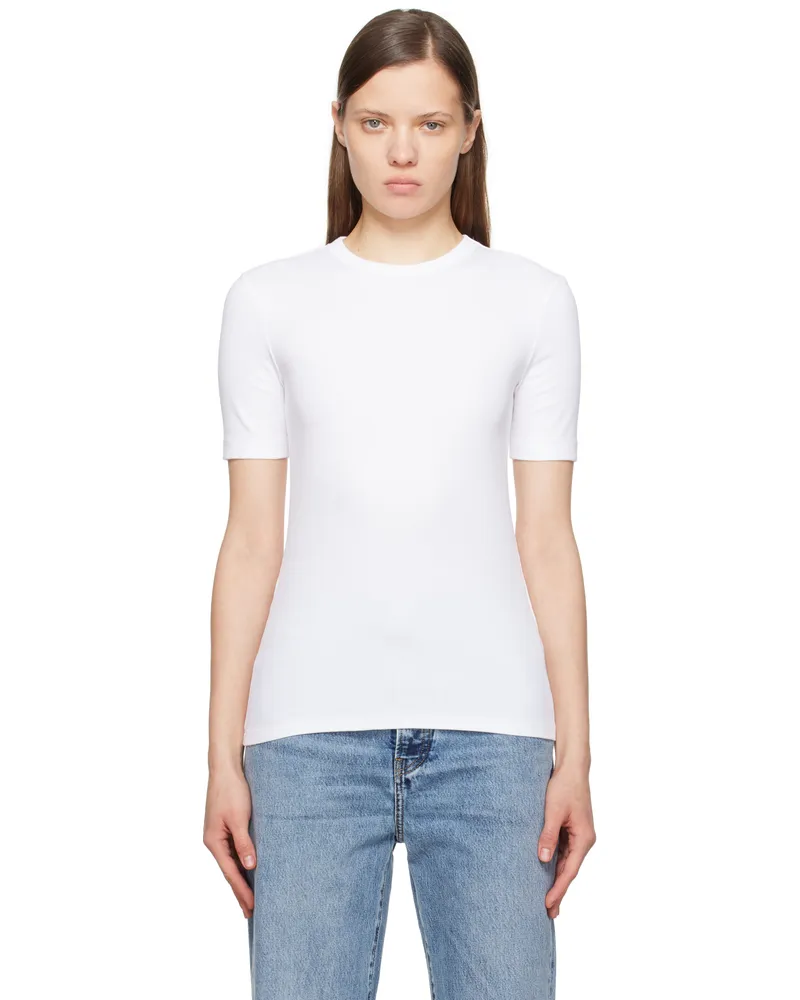 Totême White Classic Rib T-shirt White