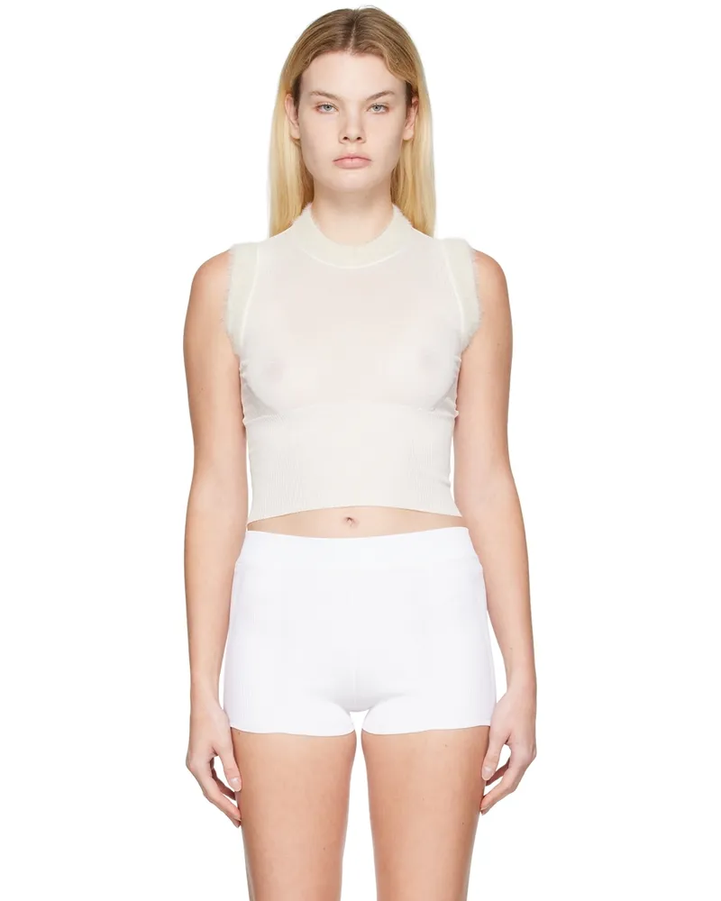 Jacquemus White 'La Maille Ascosu' Tank Top 100
