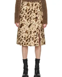 Stella McCartney Brown Print Midi Skirt Multicolor