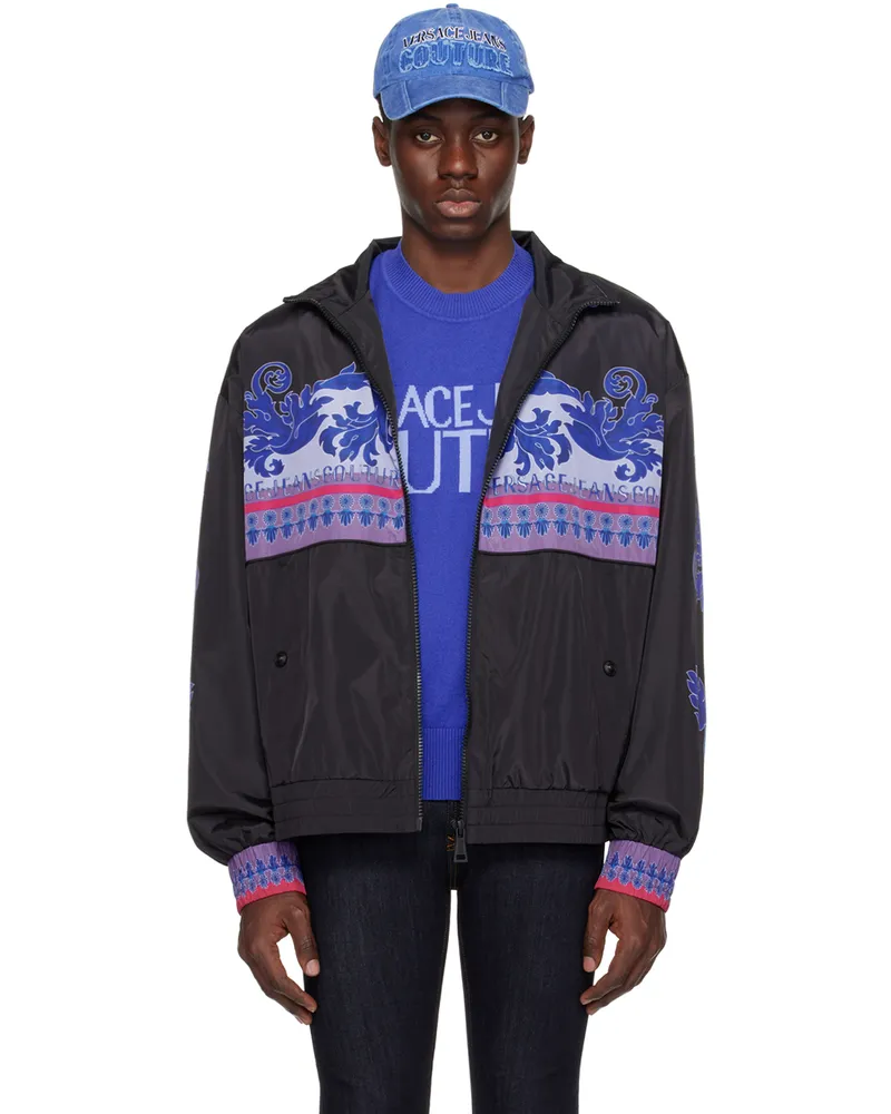 Versace Jeans Black Animalier Jacket E205